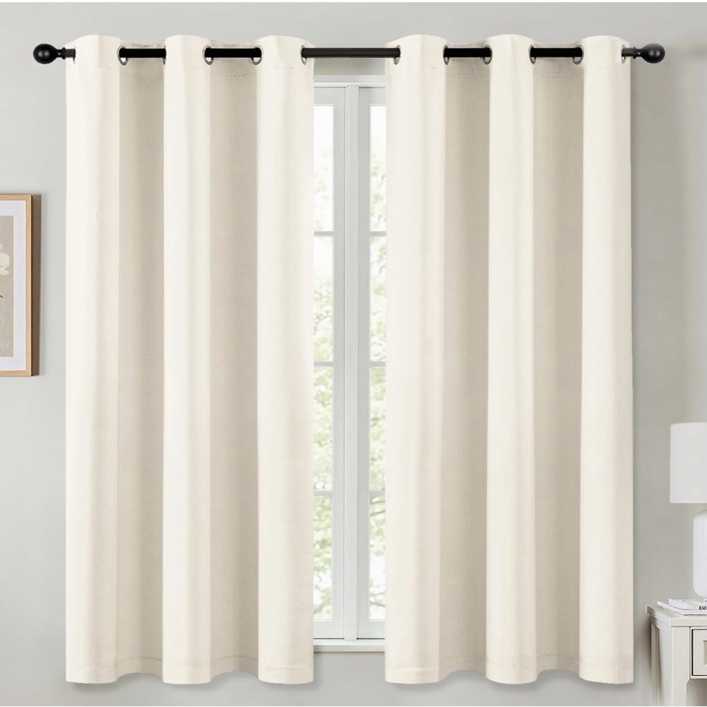 Luxurious Cream Grommet Curtains